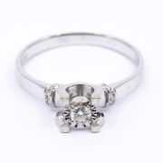 Bague Or Blanc 18k Solitaire