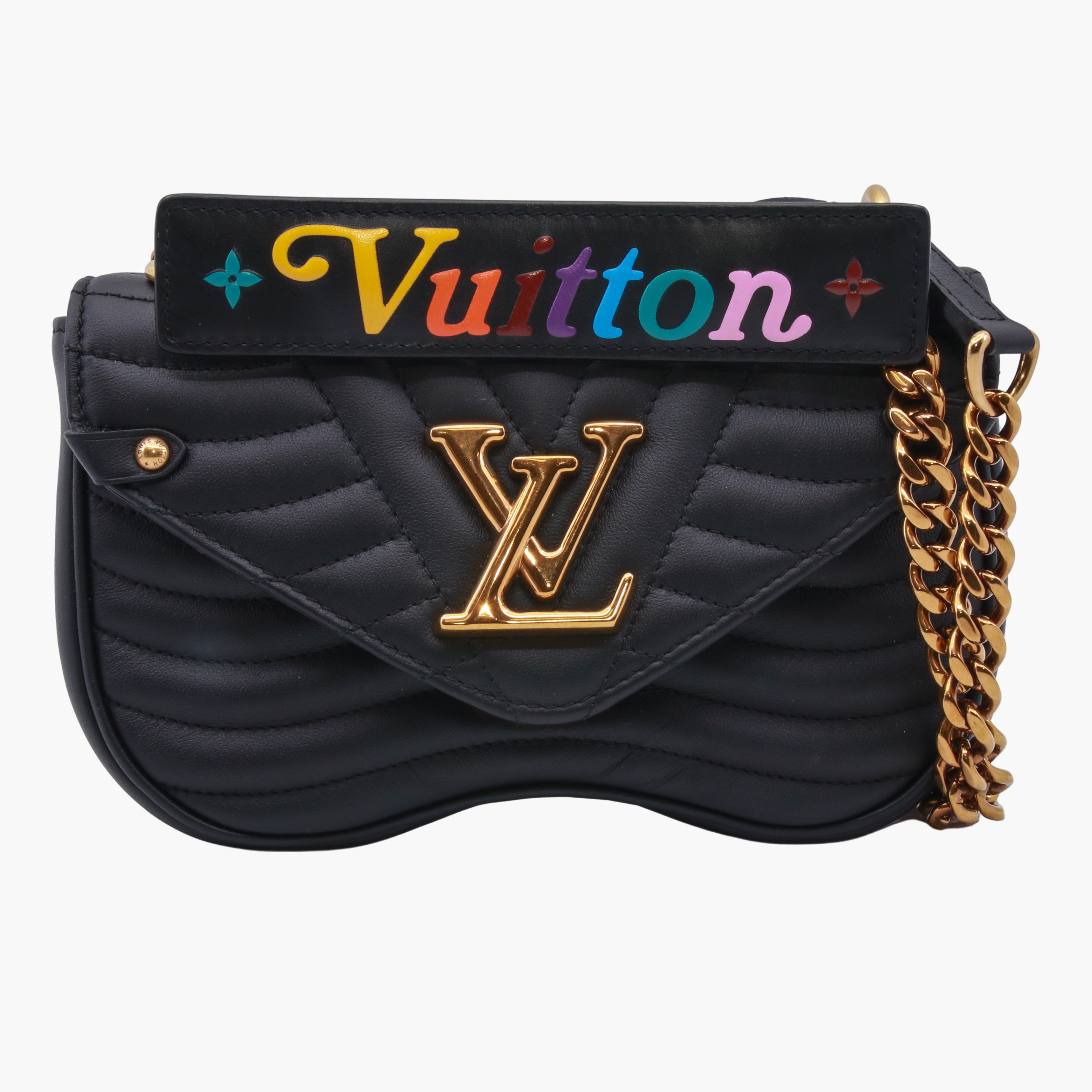 Authenticated Used Louis Vuitton M51683 New Wave Chain Bag Shoulder Leather  Ladies LOUIS VUITTON 