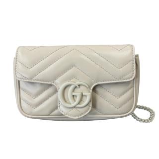 MINI SAC GUCCI MARMONT BLANC AVEC DZSTBAG ET FACTURE
