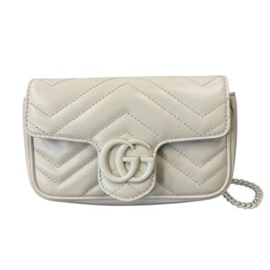 MINI SAC GUCCI MARMONT BLANC AVEC DUSTBAG ET FACTURE