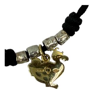 BRACELET DODO CORDON ARGENT ET OR JAUNE