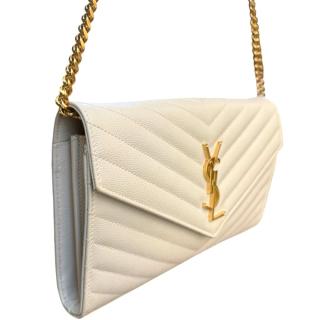 Sac Yves Saint Laurent Cassandre en Cuir Blanc