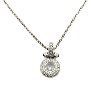 Collier Chopard Happy Diamonds avec diamants Or blanc 18ct