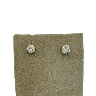 Clous D'Oreilles Diamants 0,50 carat Or Blanc 18ct