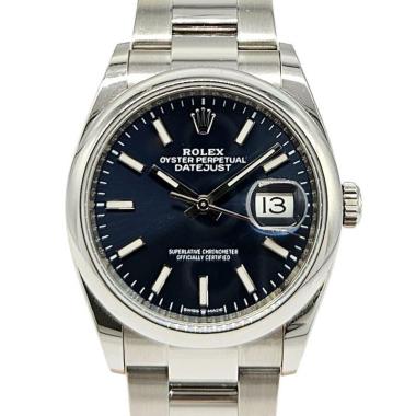 ROLEX OYSTER PERPETUAL DATEJUST 36MM - BLUE DIAL - FULL SET 2019