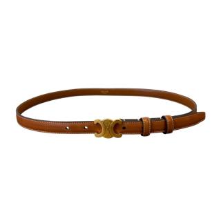CELINE CEINTURE MINI TRIOMPHE 18MM TAILLE 80CM MARRON