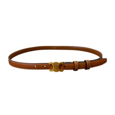 CELINE CEINTURE MINI TRIOMPHE 18MM TAILLE 80CM MARRON
