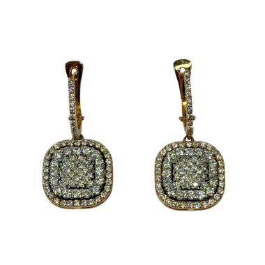 BOUCLES D'OREILLES EN OR ROSE 18CTS 6.31GRS