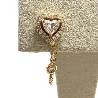 Messika Mono boucle Joy Cœur chaînette en Or rose et...