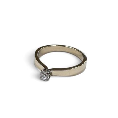 Solitaire Or Blanc 18ct