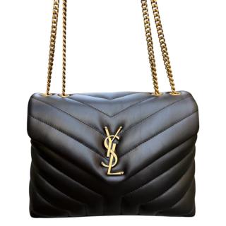 Sac Saint Laurent Loulou Small Matelassé en cuir de Veau Noir