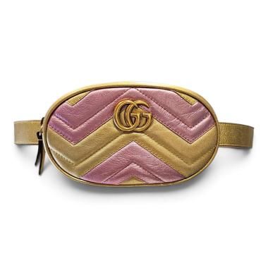 GUCCI SAC CEINTURE GG MARMONT METALLISÉ