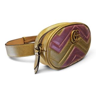 GUCCI SAC CEINTURE GG MARMONT METALLISÉ