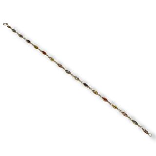 Bracelet Or Jaune 18ct & Pierres de couleur