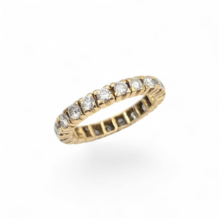 Bague Or Jaune 18 Ct Diamants