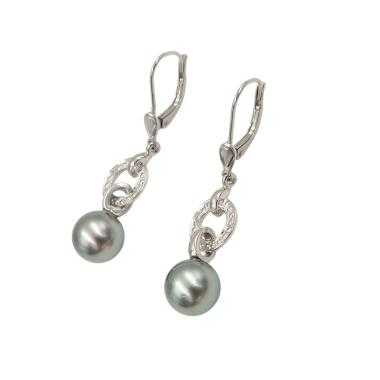 Boucles d'Oreilles Or Blanc 18 Ct
