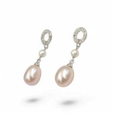 Boucles d'Oreilles Or Blanc 18 Ct