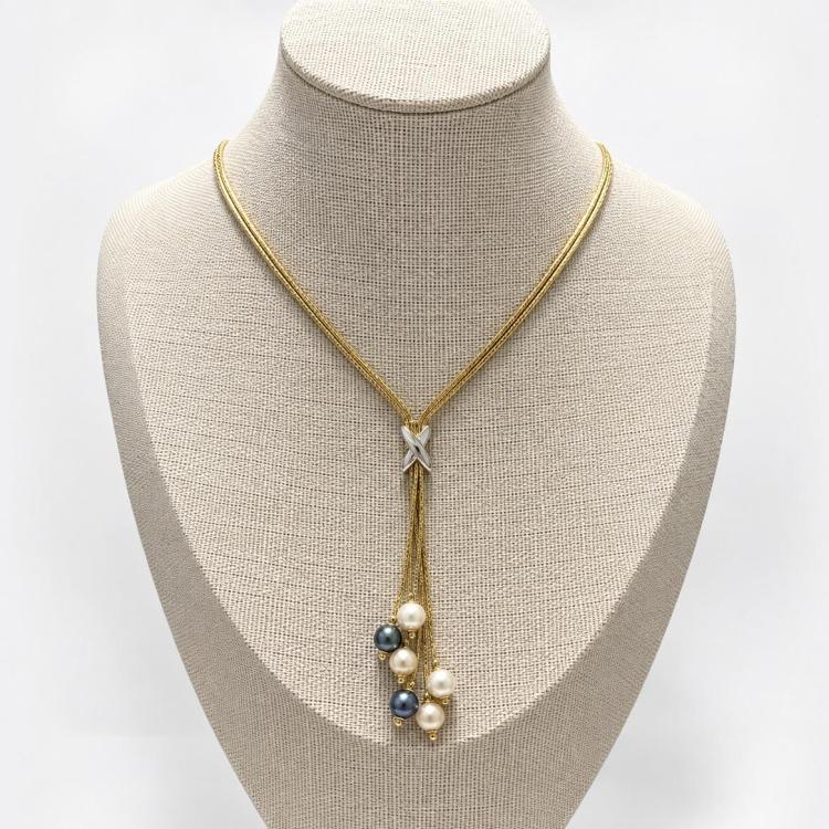Collier Or 18 ct et Perles