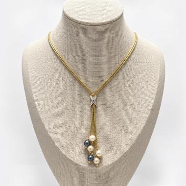 Collier Or 18 ct et Perles