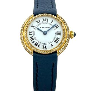 Cartier Vendome Ronde Vintage 28mm Or 18ct & Diamants