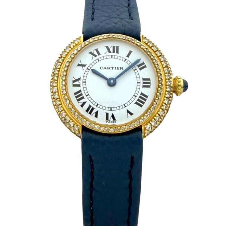 Cartier Vendome Ronde Vintage 28mm Or 18ct & Diamants