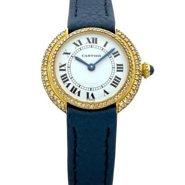 Cartier Vendome Ronde Vintage 28mm Or 18ct & Diamants