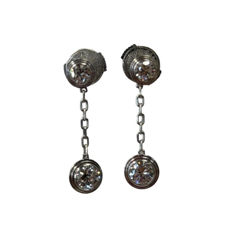 Boucles D'oreilles Cartier Diamant Légers