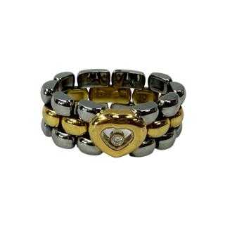 Bague Chopard Happy Diamonds Souple Or et Acier