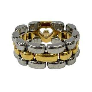 Bague Chopard Happy Diamonds Souple Or et Acier