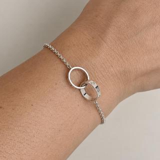 Cartier Bracelet Double Love Or blanc