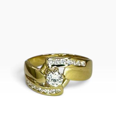 Bague Or 14 Ct et Zircons