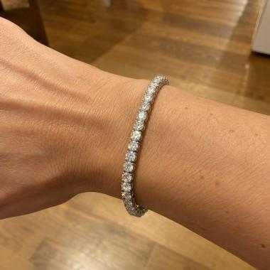 BRACELET RIVIERE DE DIAMANTS 5.55 CT OR 14CT