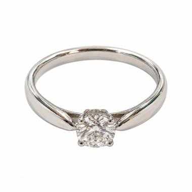 Bague Tiffany & Co. Solitaire Diamant 0.46 ct F VS1 Platine