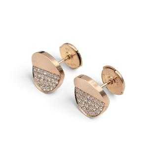 Boucles d'Oreilles Bucherer Or Rose 18 Ct