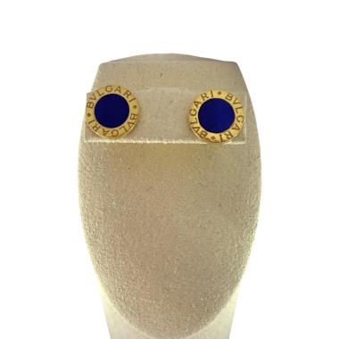 Boucles D'Oreilles Bvlgari Lapis Lazuli Or Jaune 18ct
