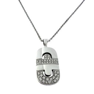 Collier Bvlgari Parenthesi Or Blanc 18ct & Diamants