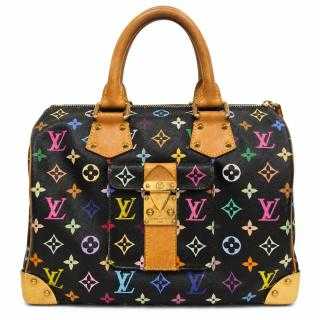Sac Louis Vuitton Speedy 30 Monogram Multicolore Noir Murakami