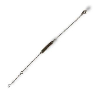 Gourmette enfant or blanc 18ct