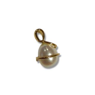 Pendentif or jaune 18ct avec perle