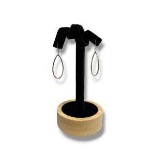 Boucles d'oreilles pendantes or blanc 9ct