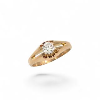 Bague Or Rose 18Ct&Diamant