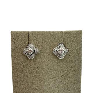 Boucles D'oreilles Mauboussin Chance of Love Or Blanc 18ct & Diamants
