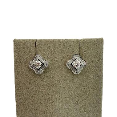 Boucles D'oreilles Mauboussin Chance of Love Or Blanc 18ct & Diamants