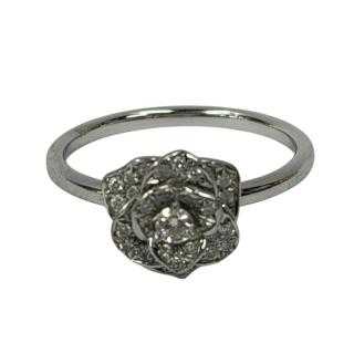 BAGUE PIAGET ROSE OR BLANC DIAMANTS TAILLE 52