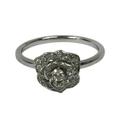BAGUE PIAGET ROSE OR BLANC DIAMANTS TAILLE 52