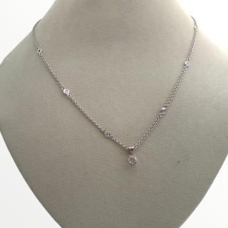 Collier Or Blanc 18ct & Diamants