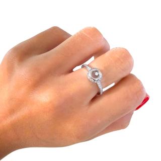 Bague Chopard Happy Diamonds Or Blanc 18ct 30 Brillants 0.21ct