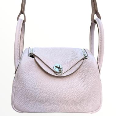 Sac Hermes Mini Lindy Mauve Pâle