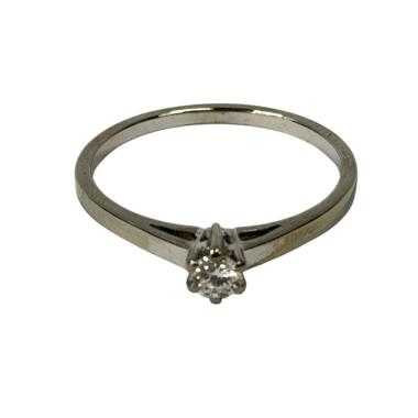 Bague Or Blanc 18ct diamant solitaire