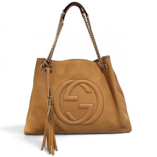 GUCCI Sac sur Chaîne Soho Beige